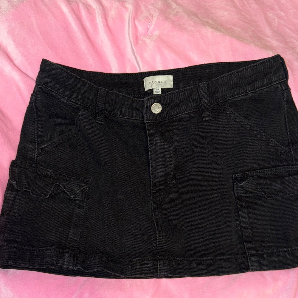 PacSun Dark Denim Mini Skirt